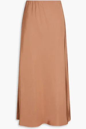 By Malene Birger Boshan satin-twill midi skirt - Brown - DE 42