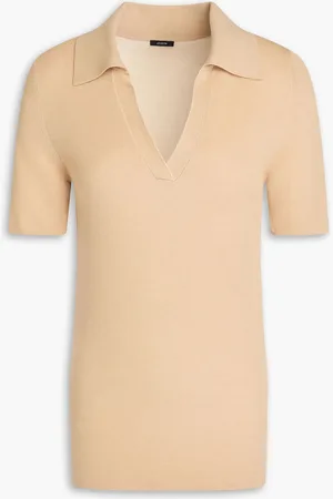 Joseph Ribbed-knit polo shirt - Neutral - L