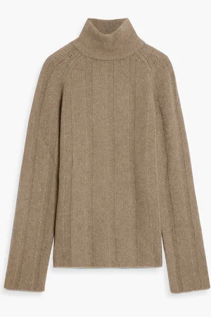 Loulou Studio Donna ribbed cashmere-blend turtleneck sweater - Brown - L