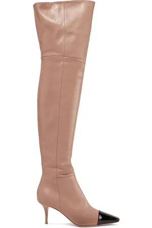 Gianvito Rossi 70 two-tone leather over-the-knee boots - - EU 37.5