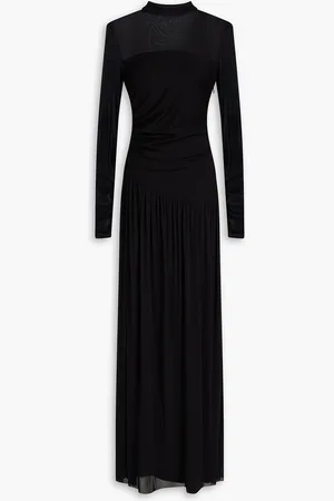Diane von Furstenberg Kirstie mesh-paneled jersey maxi dress - - L