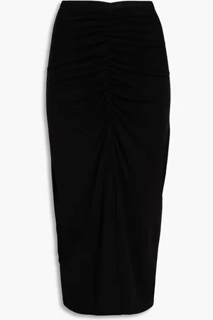 Diane von Furstenberg Callisto ruched Lyocell and wool-blend jersey midi skirt - - M