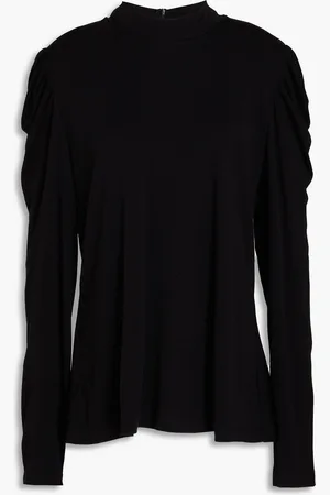 Diane von Furstenberg Doha stretch Lyocell and wool-blend jersey turtleneck top - - L