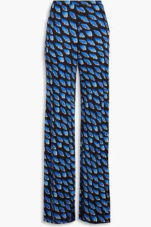 Diane von Furstenberg Holly printed jersey wide-leg pants - - L