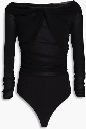 Diane von Furstenberg Salem twisted stretch-mesh bodysuit - - L