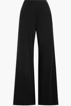 Diane von Furstenberg Brooklyn Lyocell and wool-blend jersey wide-leg pants - - XL