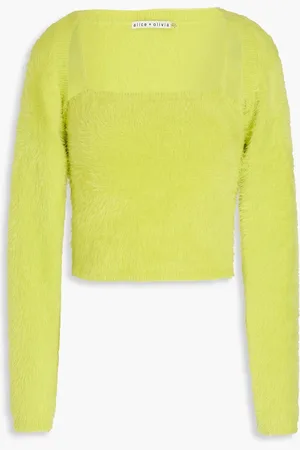 ALICE+OLIVIA Alice Olivia - Luetta brushed knitted top and shrug set - Green - L