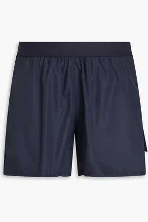 Thom Browne Striped shell and stretch-knit shorts - Blue - 4