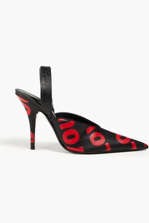Serafini Printed leather slingback pumps - - EU 40