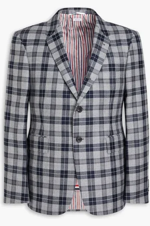 Thom Browne Checked wool-tweed blazer - - 3