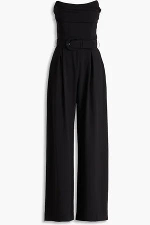 Nicholas Strapless draped crepe wide-leg jumpsuit - - US 0