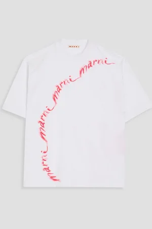 Marni Logo-print cotton-jersey T-shirt - - IT 44
