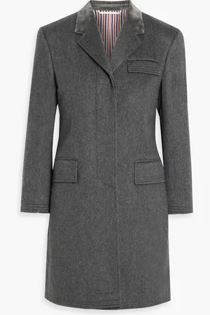 Thom Browne Cashmere-felt coat - Gray - IT 38