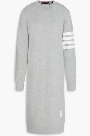 Thom Browne Striped French cotton-terry dress - Blue - IT 40