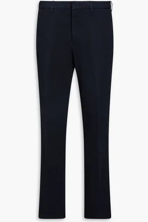 Dunhill Cotton-blend twill chinos - Blue - IT 54