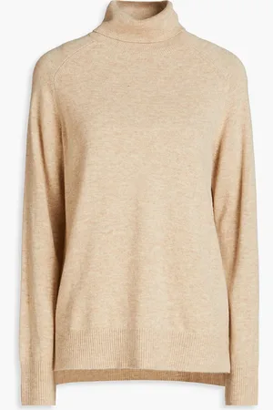 Chinti & Parker Wool and cashmere-blend turtleneck sweater - Neutral - XL