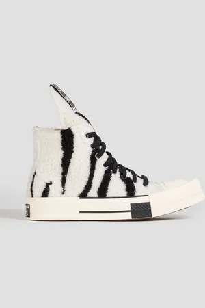 CONVERSE X DRKSHDW Turbodrk zebra-print faux fur high-top sneakers - - US 6