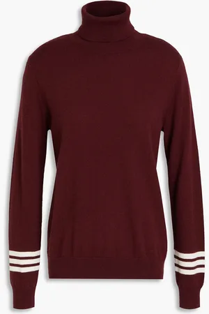 Chinti & Parker Wool and cashmere-blend turtleneck sweater - Burgundy - L