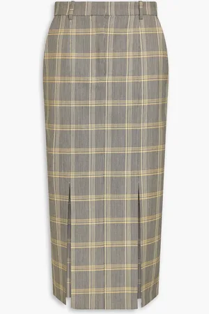 Marni Checked wool-blend midi skirt - - IT 36