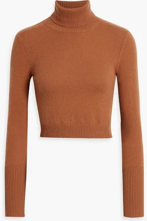 NAADAM Cropped cashmere turtleneck sweater - Brown - XS