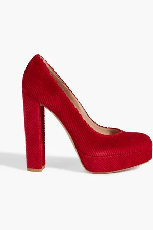 Gianvito Rossi Paulina corduroy platform pumps - - EU 36.5