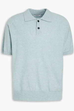 LE 17 SEPTEMBRE Wool-blend polo shirt - Blue - IT 46