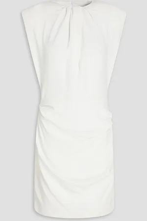 IRO Hivi ruched crepe mini dress - White - FR 34