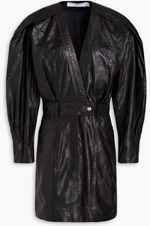 IRO Kala crinkled-leather mini dress - - FR 40