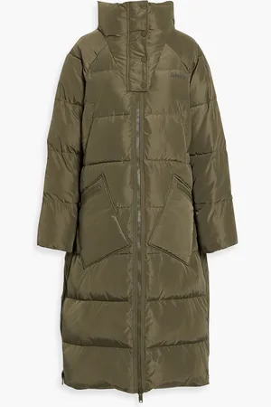 Ganni Quilted shell coat - Green - XXS/XS
