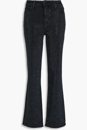 Simkhai Crystal-embellished high-rise straight-leg jeans - - 27