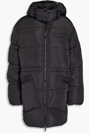 Ganni Appliquéd quilted shell hooded jacket - - L/XL