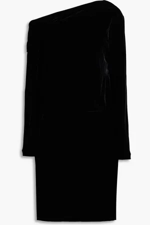 THEORY Asymmetric velvet mini dress - - US 8