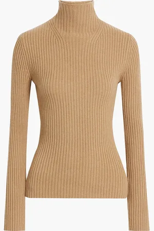 NILI LOTAN Freda ribbed cashmere turtleneck sweater - Brown - S