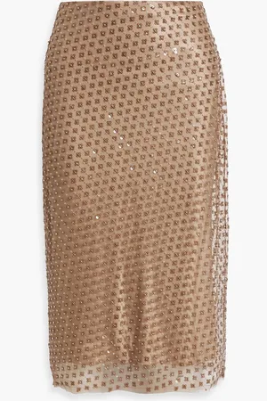 Vince Embellished tulle midi skirt - - US 8