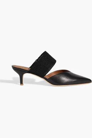 MALONE SOULIERS Maisie 45 cord-trimmed leather mules - - EU 39.5