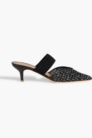 MALONE SOULIERS Maisie 45 cord-trimmed mesh mules - - EU 38