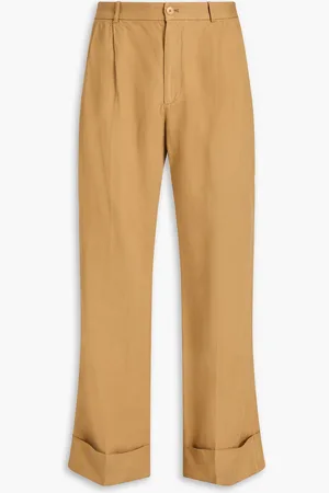 Acne Studios Cotton and linen-blend twill pants - Neutral - IT 46