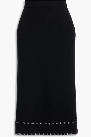 Lisa Yang Adele embroidered cashmere midi skirt - - 0