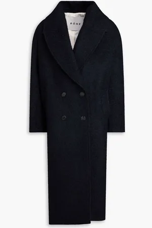 Rohe Oversized double-breasted wool-blend bouclé coat - Blue - DE 38