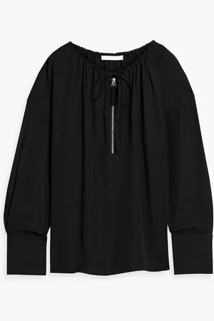 Helmut Lang Gathered satin blouse - - S