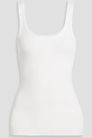 Helmut Lang Ribbed stretch-modal jersey tank - - XXS