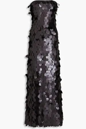 ROTATE Strapless sequined tulle maxi dress - - DE 36