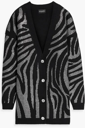 Retrofete Natalya crystal-embellished cotton and cashmere-blend cardigan - - XXS