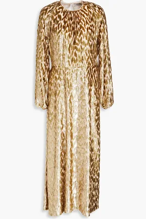 Simkhai Odina metallic fil coupé Lurex and silk-blend midi dress - Metallic - US 2