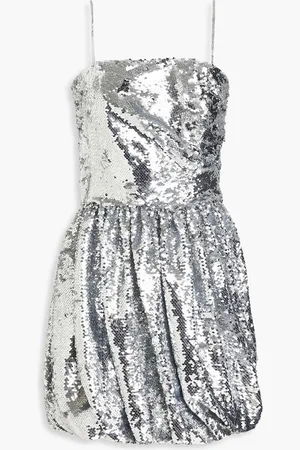 Simkhai Mallory gathered sequined tulle mini dress - Metallic - US 4
