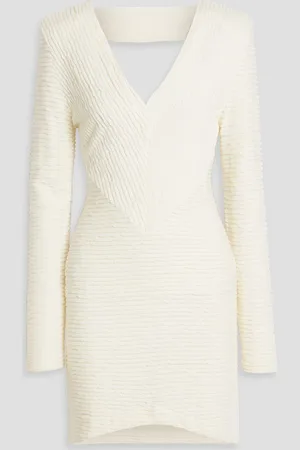 IRO Othilie ribbed-knit mini dress - White - FR 38
