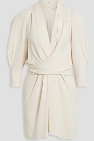 IRO Katie wrap-effect crepe mini dress - White - FR 34