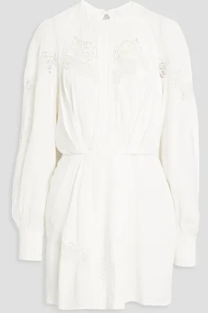 IRO Belinae lace-trimmed crepe mini dress - White - FR 34