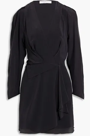 IRO Genara wrap-effect silk crepe de chine mini dress - - FR 34