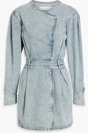 IRO Dougga denim mini wrap dress - Blue - FR 40